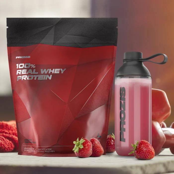 100% Real Whey Protein 1000g Strawberry - Imagen 1